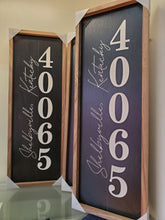 Load image into Gallery viewer, Zip Code Vertical Sign - Choose Size and City