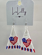 Load image into Gallery viewer, Patriotic Beaded Earrings - Choose Designs