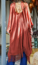 Load image into Gallery viewer, Open Frayed Bohemian Ruana