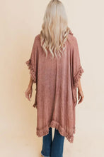 Load image into Gallery viewer, Fringe Ruffle Kimono - Roseclay