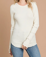 Load image into Gallery viewer, Ivory Crew Neck Ruffle Edge Top - Plus Sizes