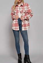 Load image into Gallery viewer, Wool Blend Plaid Jacket - Pink and Khaki