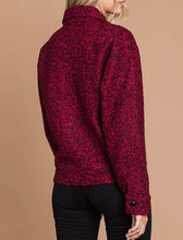 Load image into Gallery viewer, Red and Black Blend Button Jacket