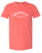 Load image into Gallery viewer, Soft Curved Shelbyville Ky Short Sleeve T-Shirt - Choose colors!