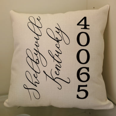 Zip Code Pillows - Customizable