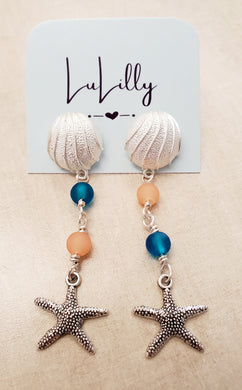 Silver Starfish Earrings