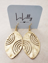 Load image into Gallery viewer, Swirl Cutout Leaf Earrings - Choose Finish