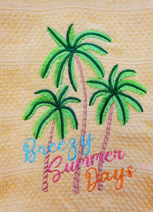 Summer Time Embroidered Tea Towels - Choose Styles!