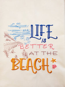 Summer Time Embroidered Tea Towels - Choose Styles!