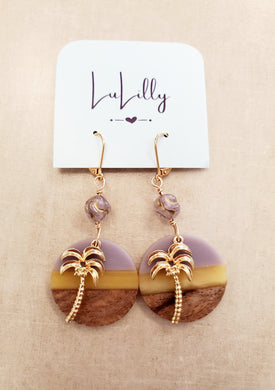 Palm Tree Beach Earrings
