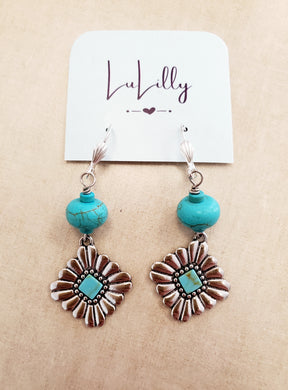 Turquoise Drop Earrings - Choose Style