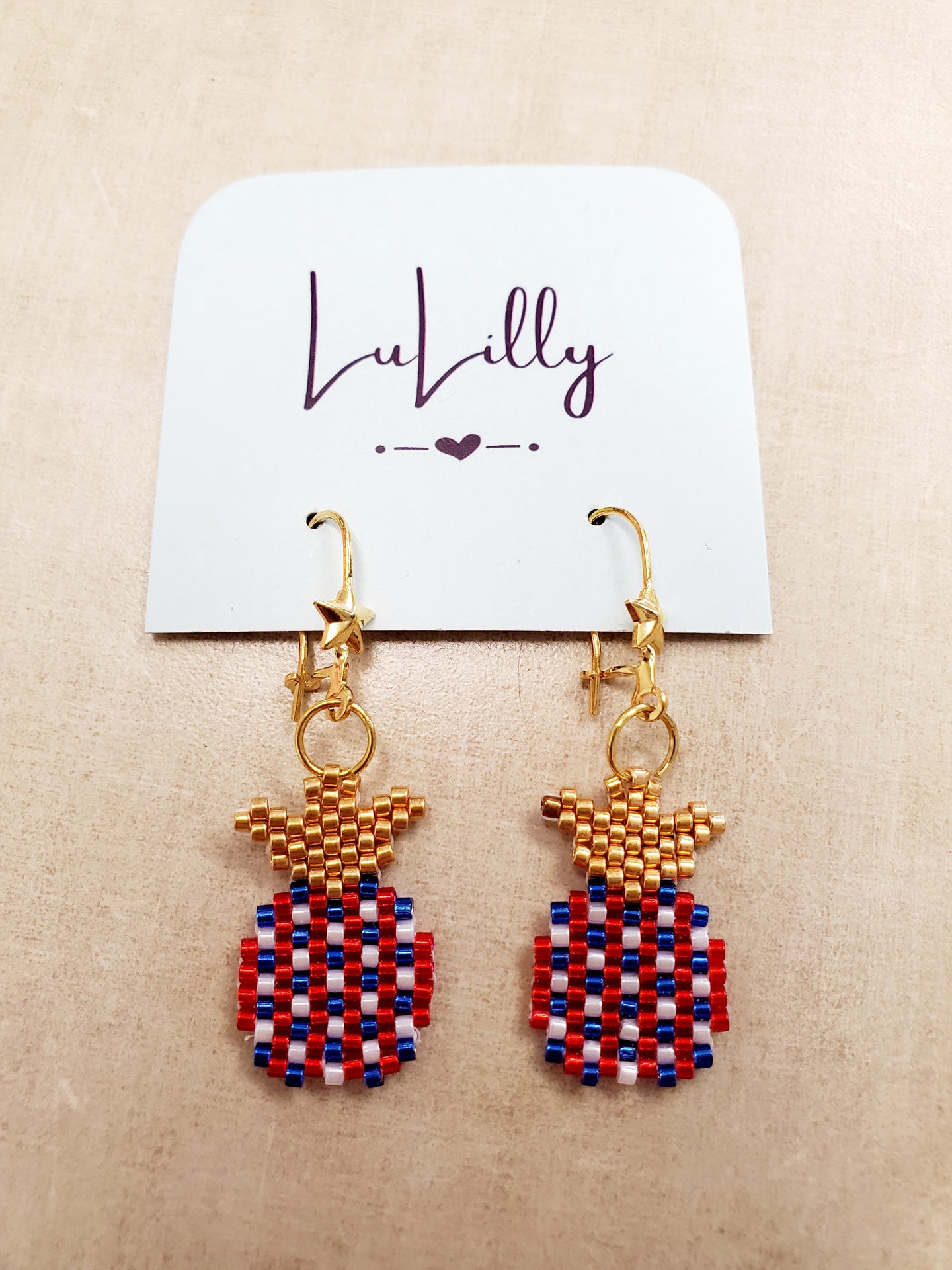 Red White and Blue Earrings - Choose Styles