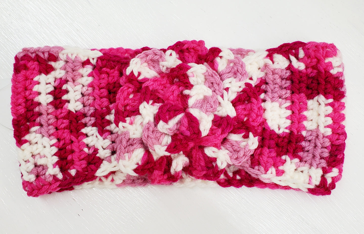 Headband - Bright Pink Blend w/ Flower
