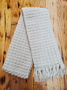 Hand Crocheted Scarf w/ Fringe - Choose Colors
