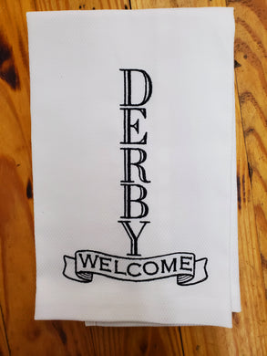 Derby Theme Embroidered Tea Towels - Choose Design