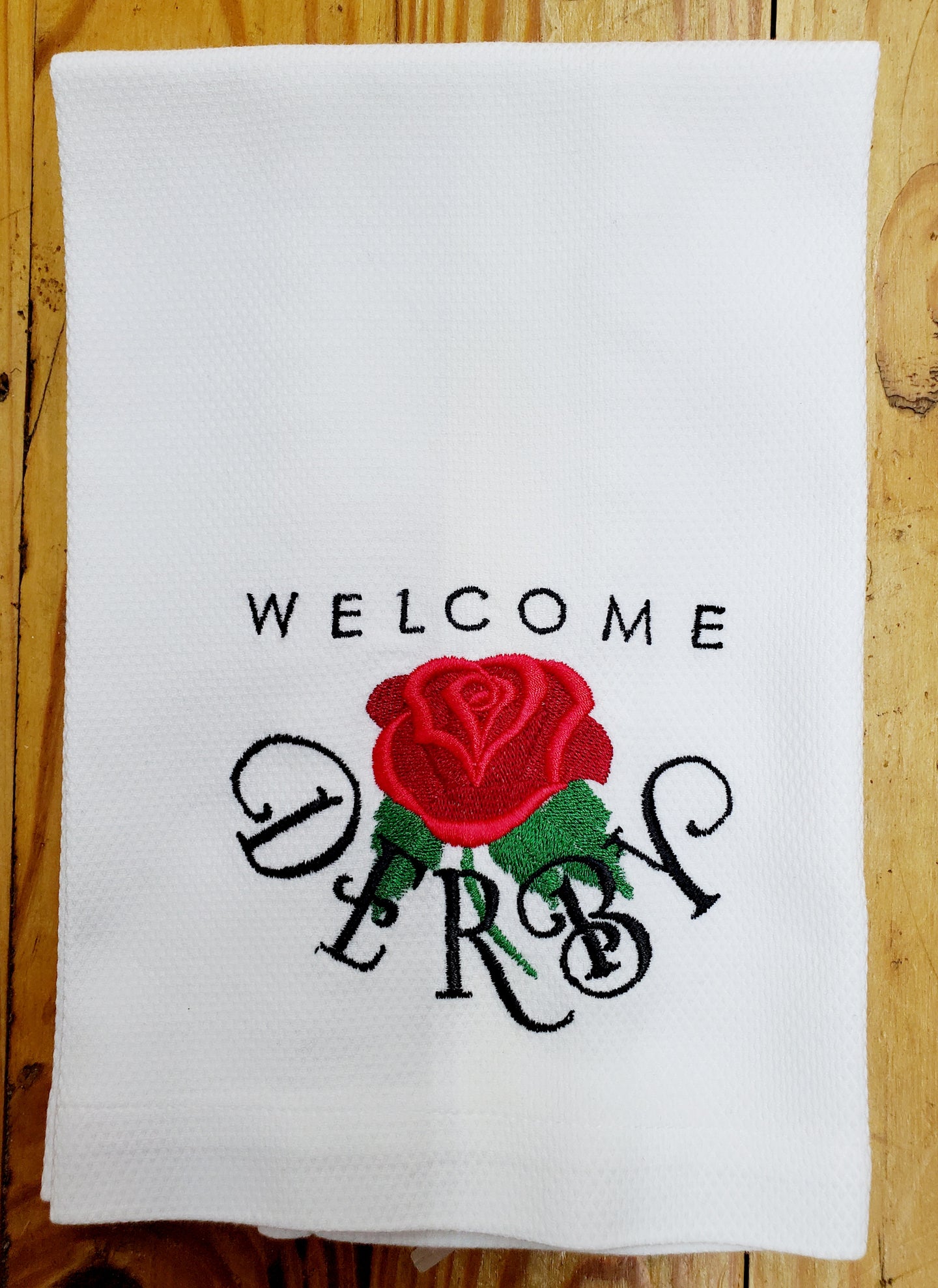 Derby Theme Embroidered Tea Towels - Choose Design