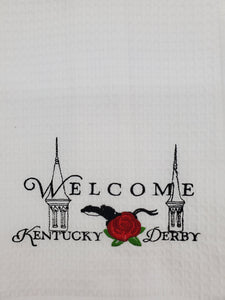 Derby Theme Embroidered Tea Towels - Choose Design