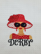 Load image into Gallery viewer, Derby Ladies Embroidered Tea Towel - Choose Colors