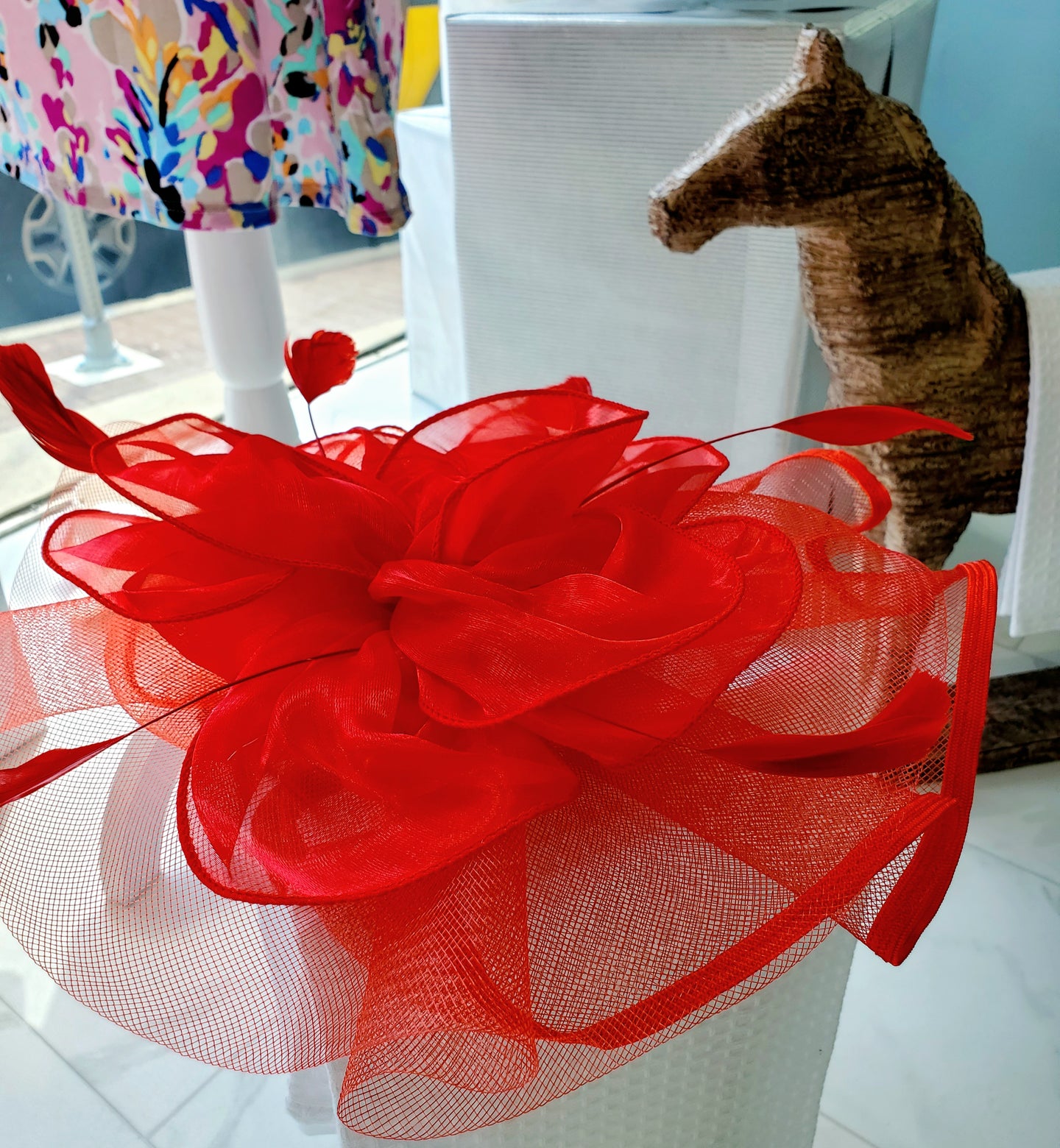 Red Fascinator