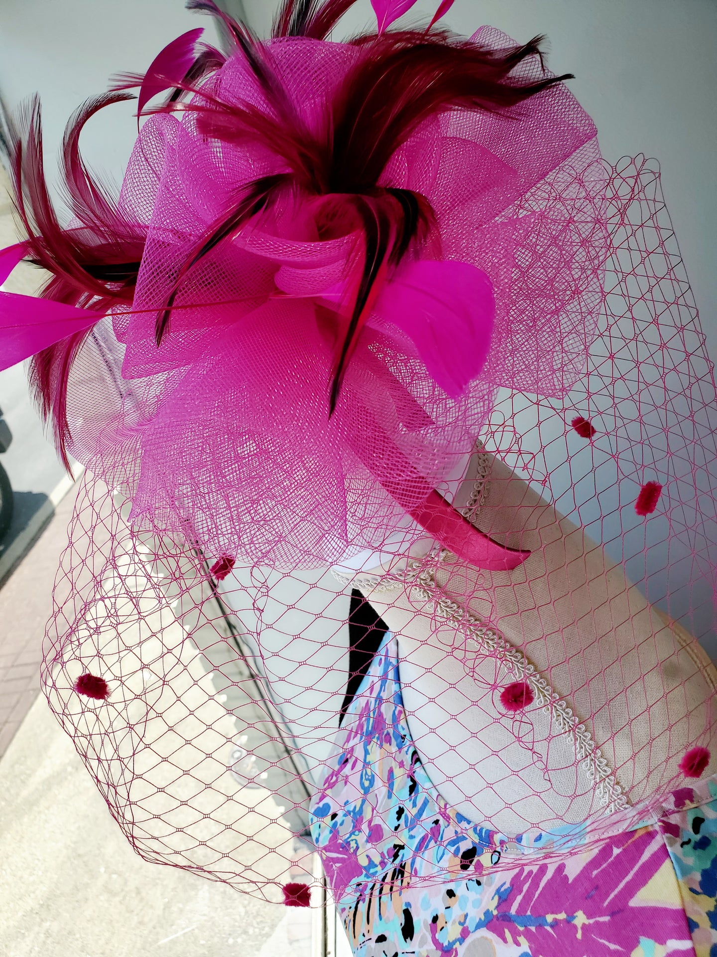 Fuschia Pink Fascinator