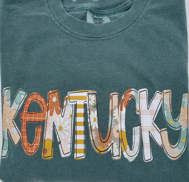 Floral Kentucky Long Sleeve T-Shirt - Choose Colors