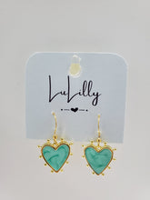 Load image into Gallery viewer, Charm Gold Heart Earrings - Choose Colors