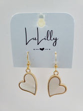 Load image into Gallery viewer, Charm Gold Heart Earrings - Choose Colors