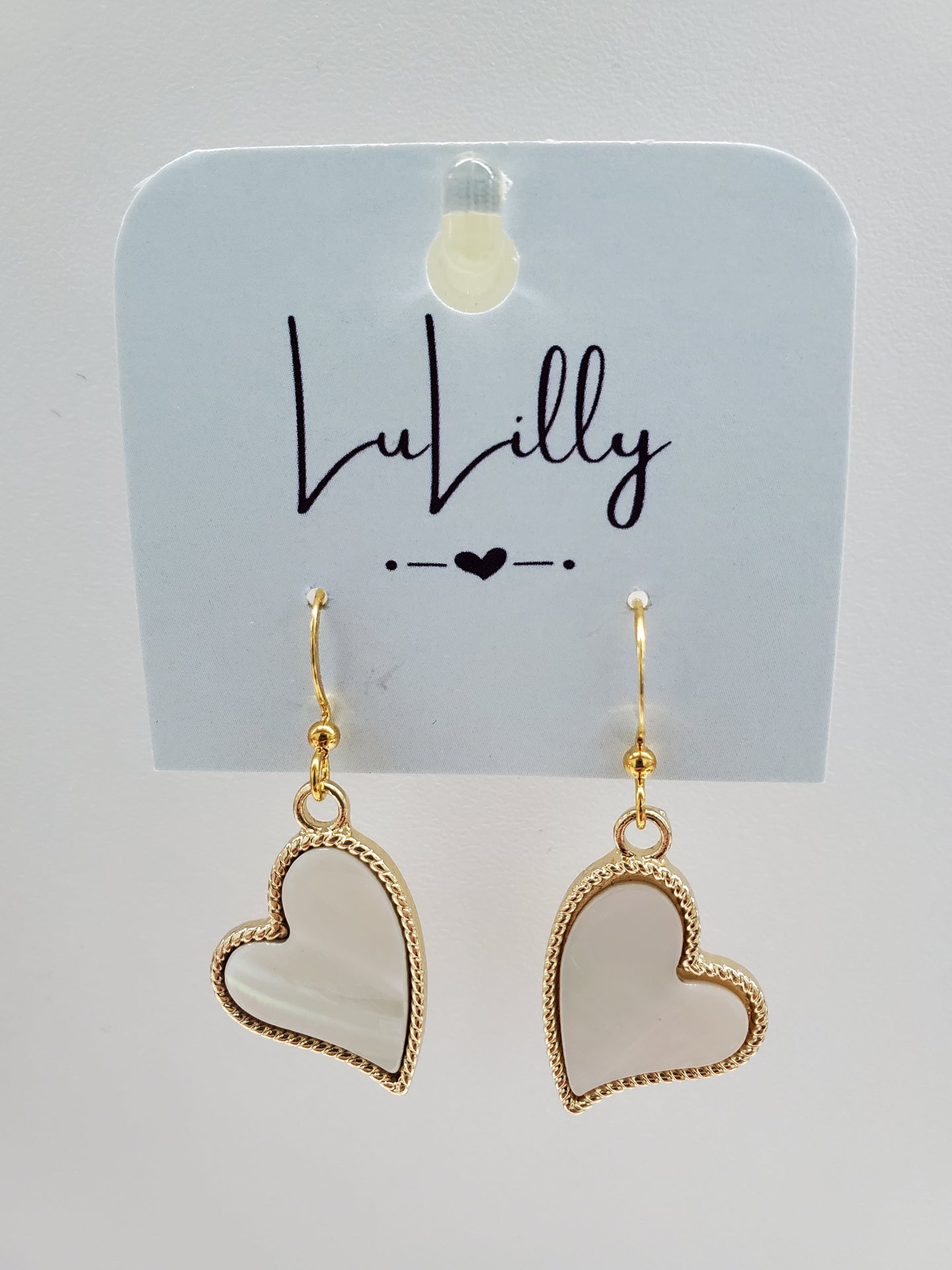 Charm Gold Heart Earrings - Choose Colors