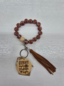 Beaded Wristlet with Wood Accent - Choice of Styles