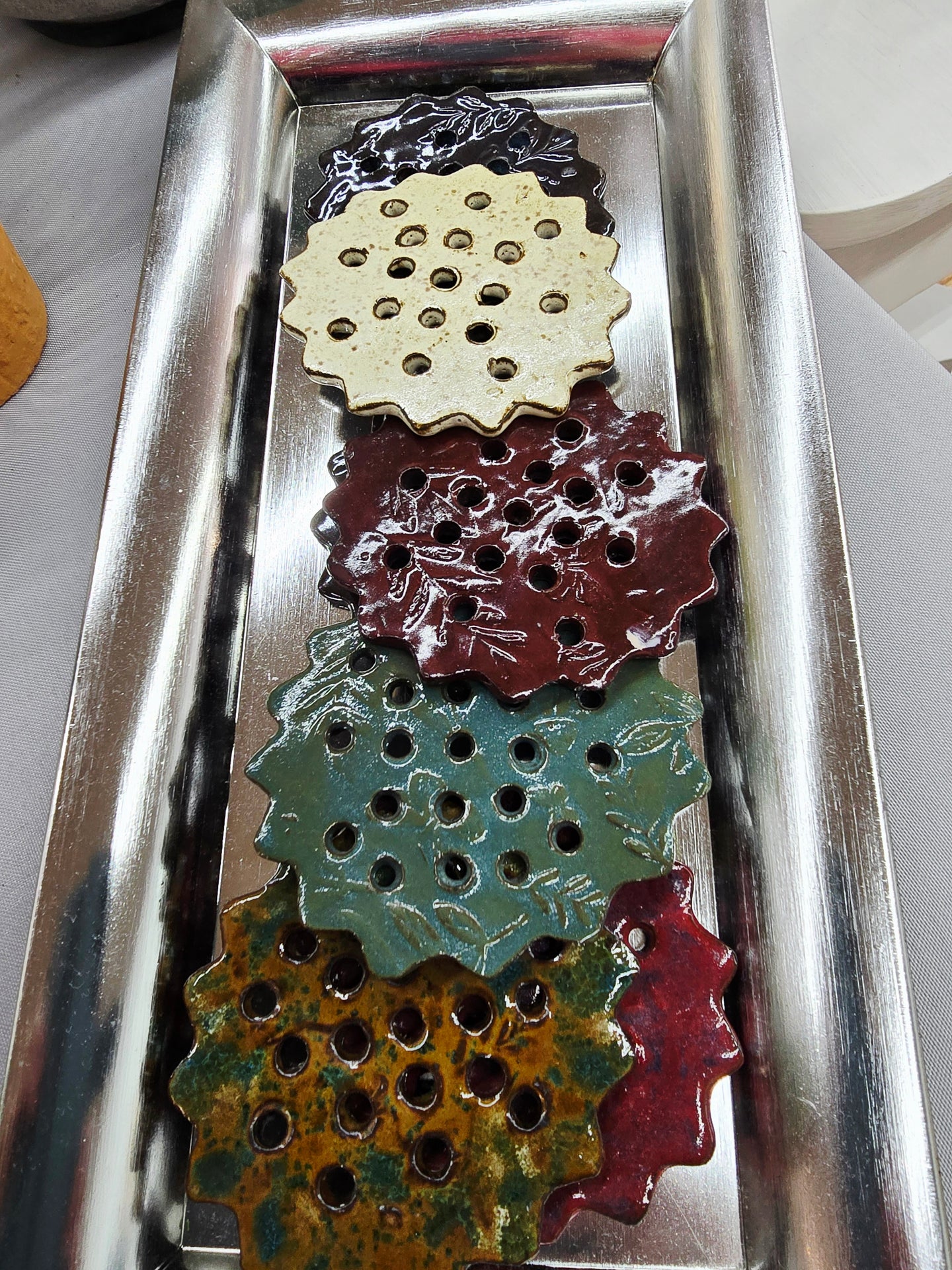 Handmade Pottery Frogs