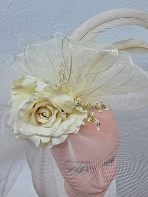 Cream Floral Fascinator