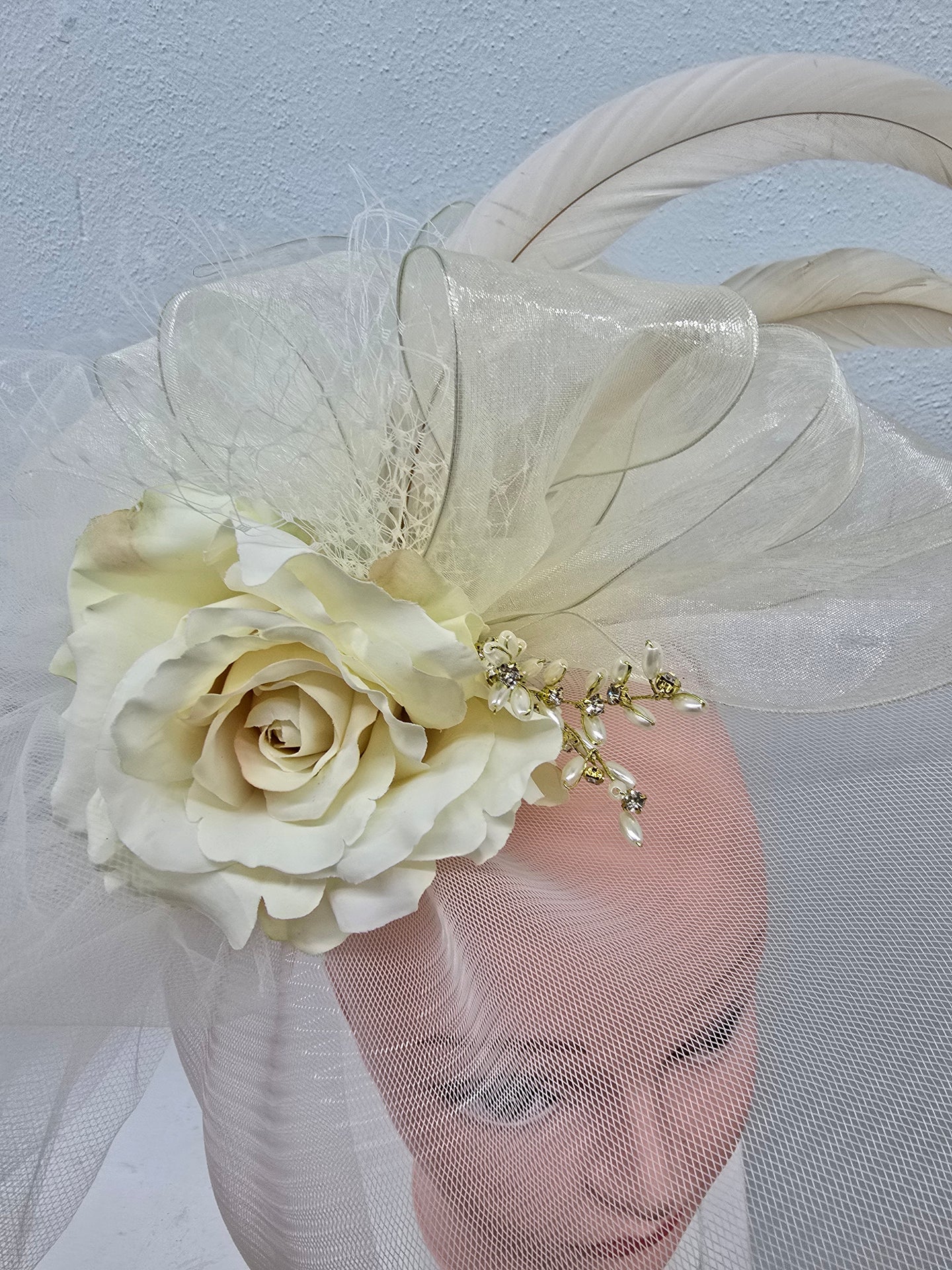 Cream Floral Fascinator