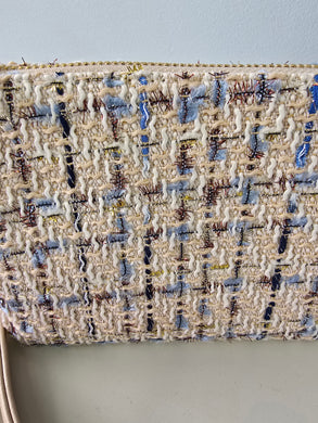 Multi Compartment Crossbody - Beige Sparkle Tweed