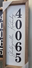 Load image into Gallery viewer, Zip Code Vertical Sign - Choose Size and City