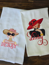 Load image into Gallery viewer, Derby Ladies Embroidered Tea Towel - Choose Colors