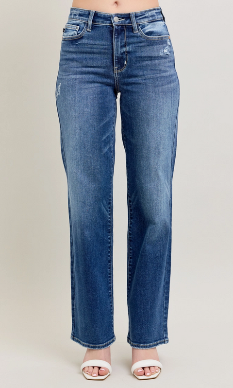 Judy Blue Dark Wash 90's Straight Leg Jeans