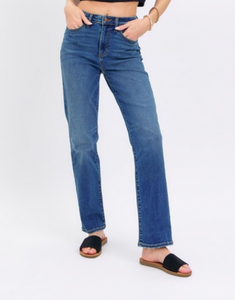 Judy Blue High Rise Straight Leg Blue Jeans