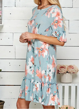 Load image into Gallery viewer, Soft Floral Ruffle Pocket Dress