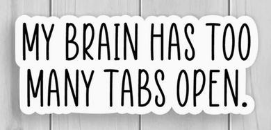 Brain Tabs Vinyl Sticker