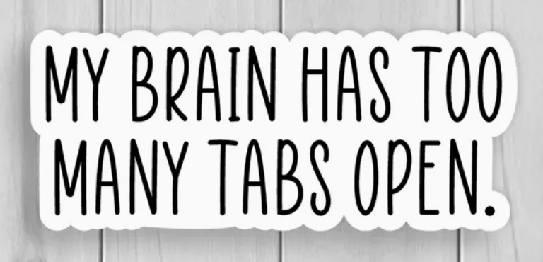 Brain Tabs Vinyl Sticker