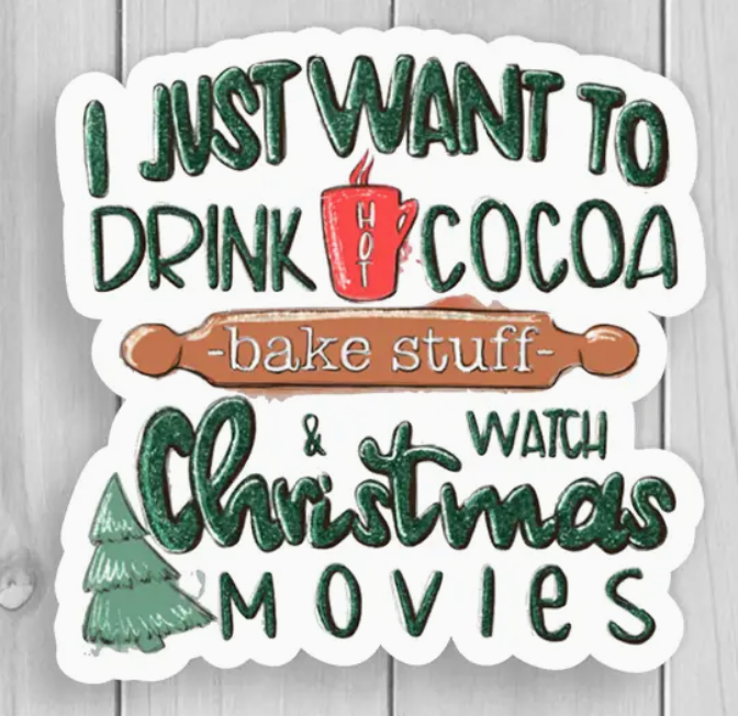 Christmas Cocoa and Movies Sticker