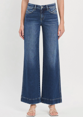 Mid Rise Wide Leg Jeans by Vervet