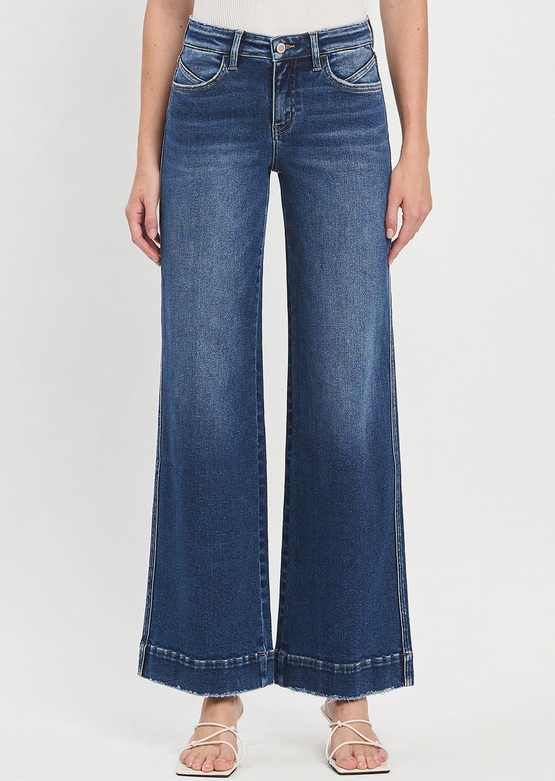 Mid Rise Wide Leg Jeans by Vervet