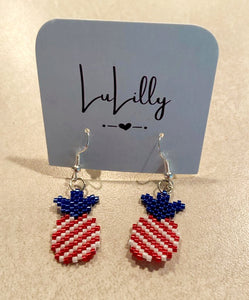 Red White and Blue Earrings - Choose Styles
