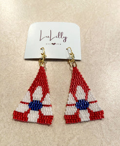 Red White and Blue Earrings - Choose Styles