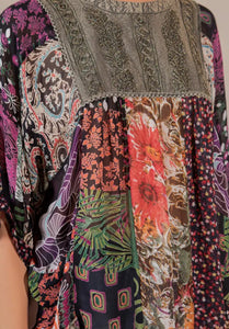 Vintage Boho Chic V-Neck Embroidered Top