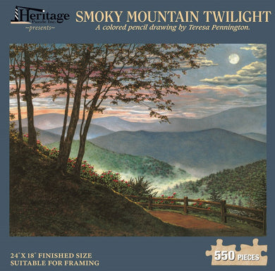 Smoky Mountain Twilight 550 pc Jigsaw Puzzle