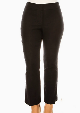 Black Wide Straight Dress Pants