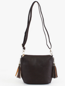 Crossbody Purse w/Tassels - Choose color