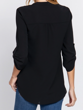 Load image into Gallery viewer, 3/4 Sleeve V-Neck Textured Blouse - Choose Color